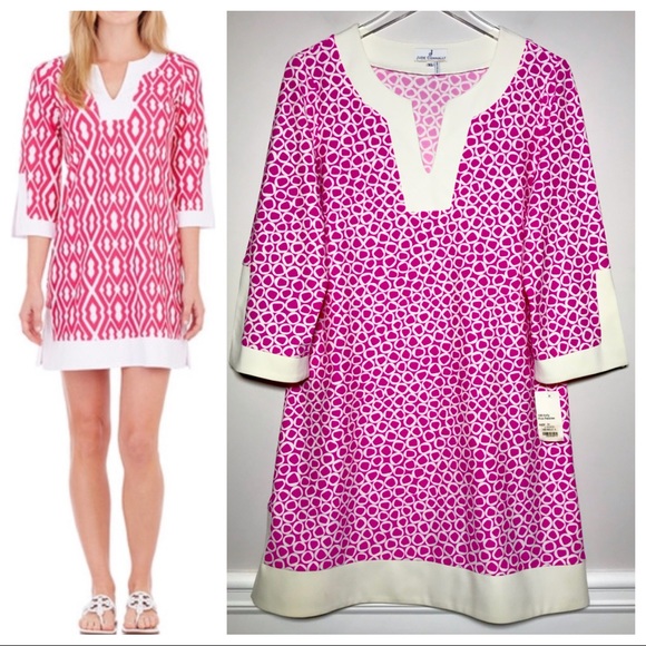 NWT Jude Connally Holly Dress Pink Pebbles Print